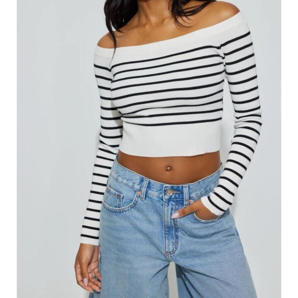 Off Shoulder Long Sleeve Top